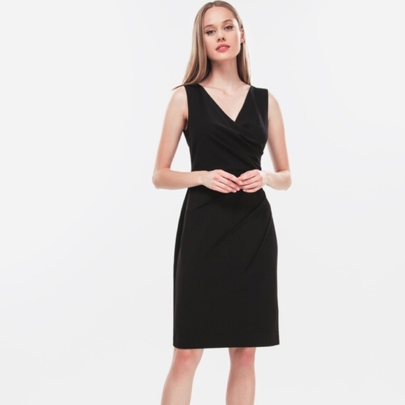 DKNY Black Ruched Sheath Dress - Picture 1 of 4